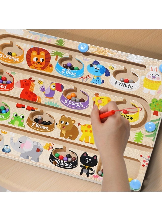 موردلي ألعاب تعليمية ألعاب مونتيسوري تنسيق اليد والعين ألعاب أطفال للأولاد والبنات مكعبات بناء تدريب بأطراف الأصابع مغناطيسات مطابقة الأرقام والألوان هدية عيد ميلاد ألعاب تعليمية للتلاعب الدقيق للأطفال من سن 4 إلى 6 سنوات - Image 2